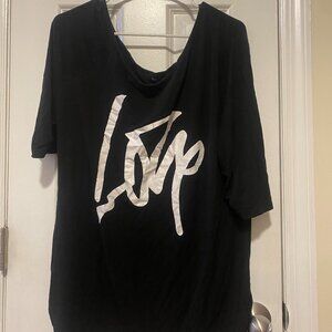 MAGICMK Off Shoulder Black T-Shirt, Size 3X